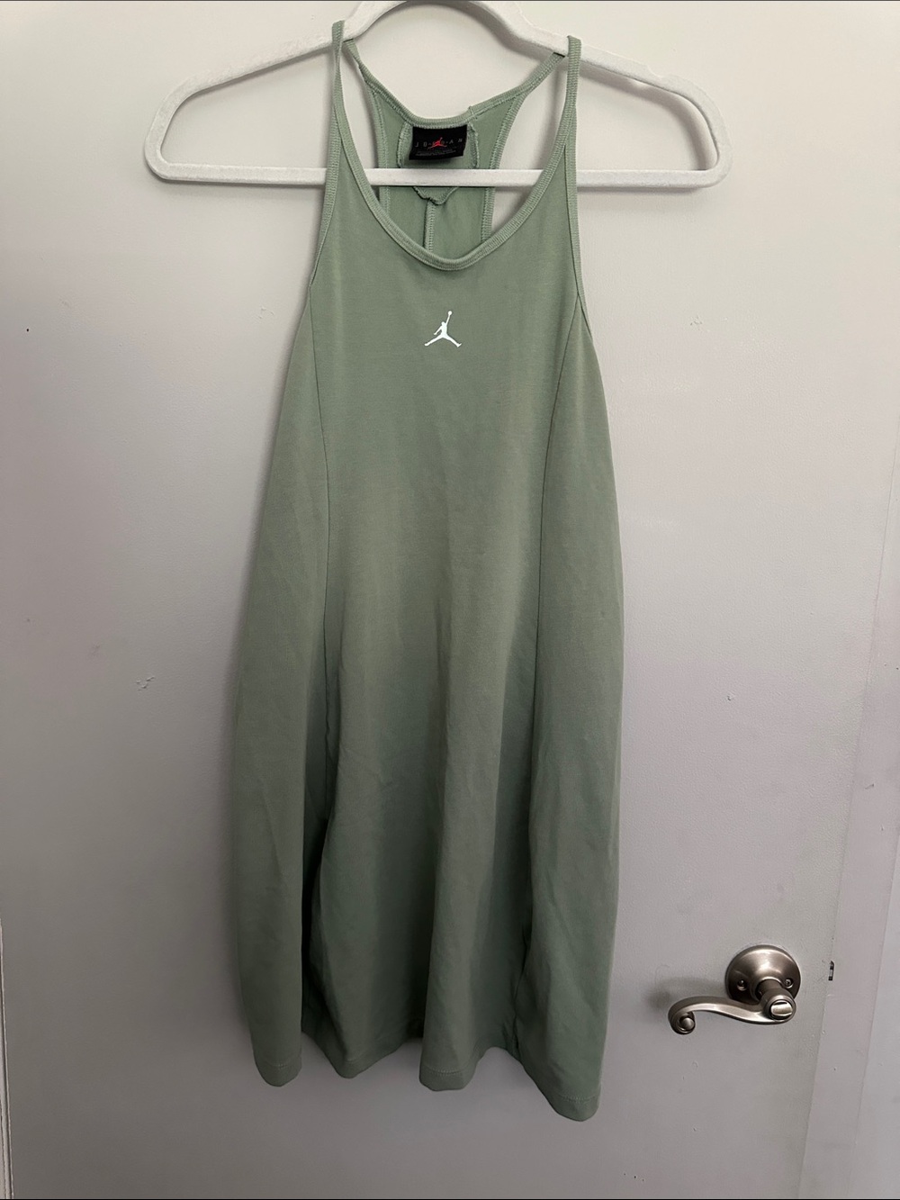 Jordan Light Sage Green Racerback Dress with Jumpman
